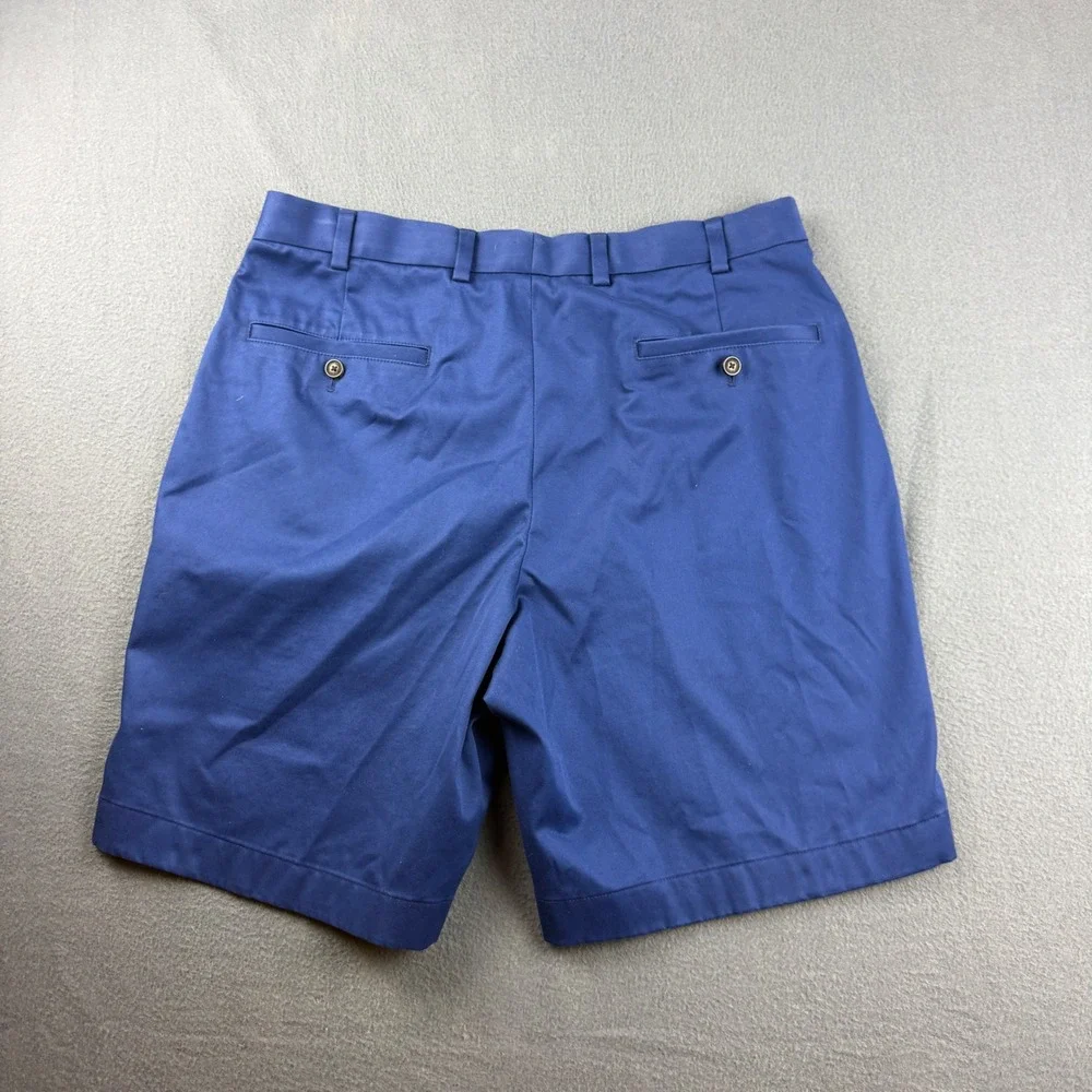 Brooks Brothers Shorts Men's 34 Blue Advantage Chino Stretch Lightweight Cotton